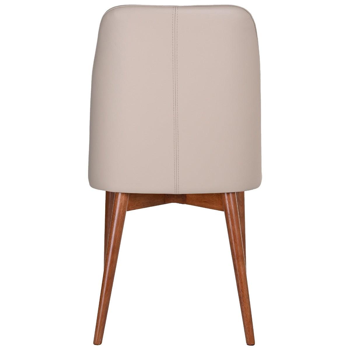 GLADIS TOP GRAIN LEATHER DINING CHAIR IN MOCHA/BLACKWOOD