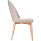 GLADIS TOP GRAIN LEATHER DINING CHAIR IN MOCHA