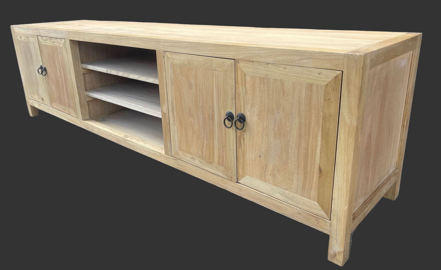 BORDEAUX SOLID ELM WOOD TV UNIT 200CM