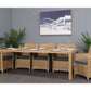 CAPELL 2400 9-PIECE OUTDOOR DINING SUITE WICKER ON ALUMINIUM FRAME TEAK LOOK CHARCOAL