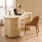 DELMAR  ASHWOOD VENEER 4-DRAWER HOME OFFICE DESK/ STUDENT DESK BONE IVORY