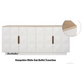 HAMPSHIRE TRAVERTINE /WHITE OAK 4-DOOR BUFFET/SIDEBOARD