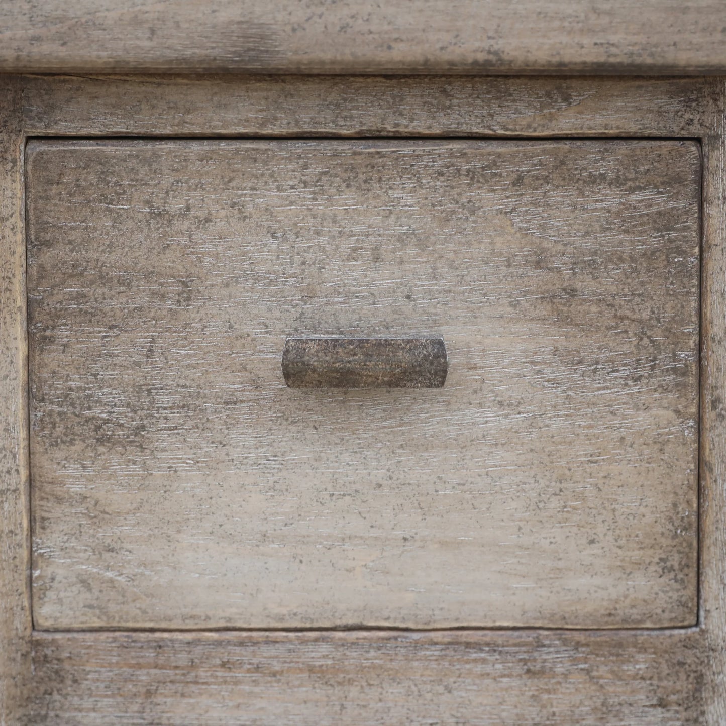 BAIRD TWIN PEDESTAL HOME OFFICE WITH DISTRESSED FINISH - WEATHERED GREY