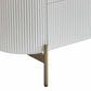DENEUVE 3 DRAWER CHEST OF DRAWERS WHITE WITH CARRARA MARBLE TOP