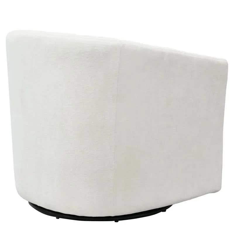 WINTHROP SWIVEL ARMCHAIR CHAIR/OCCASIONAL IVORY CHENILLE