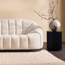 MADELEY 2.5-SEATER CHENILLE SOFA CREAM