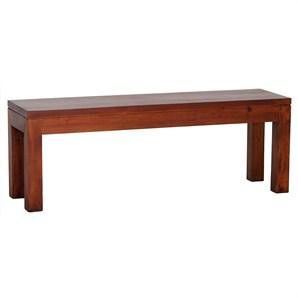 FULTON SOLID MAHOAGNY TIMBER BENCH 128CM IN MAHOGANY