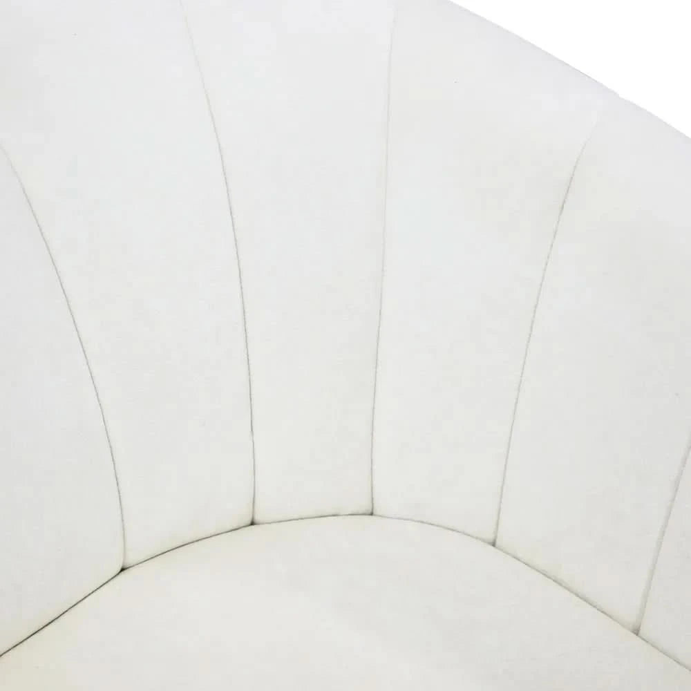 WINTHROP SWIVEL ARMCHAIR CHAIR/OCCASIONAL IVORY CHENILLE