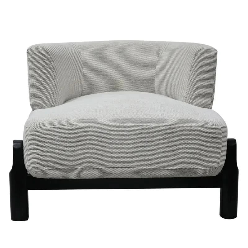 NAPIER FAWN CHENILLE FABRIC OCCASIONAL CHAIR