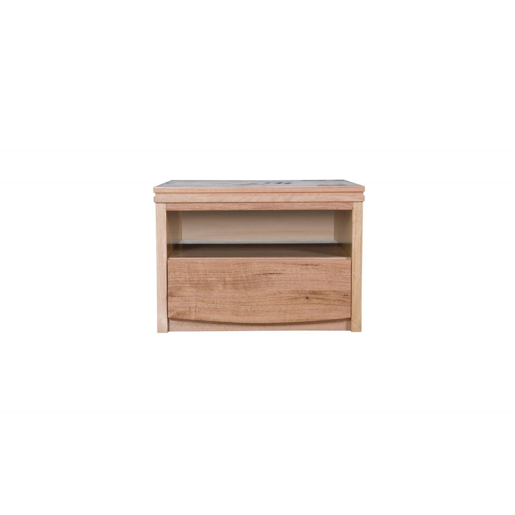 NOREEN LAMP TABLESIDE TABLE WITH 1 DRAWER - MyChocolateWood
