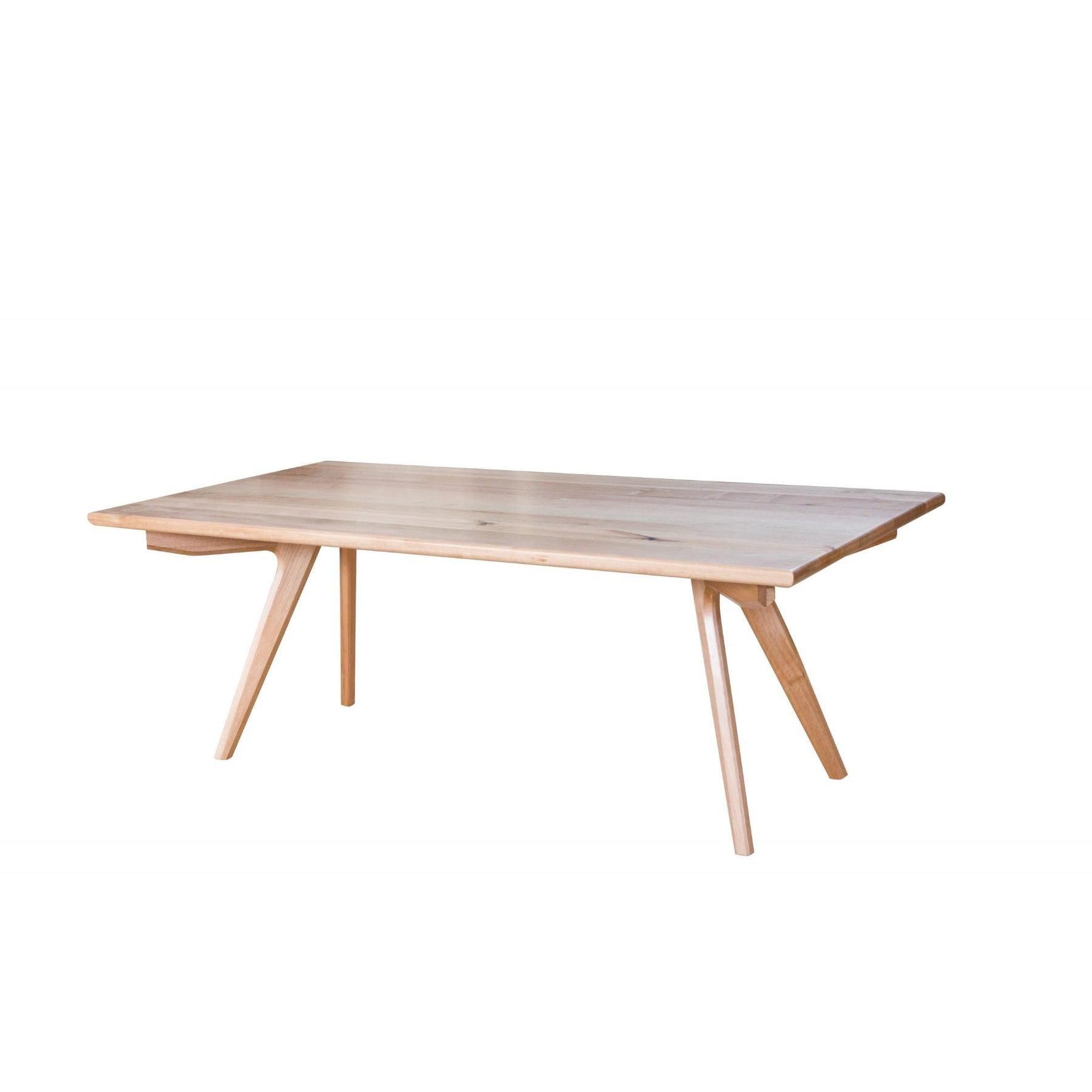 GRANVILLE TASSIE OAK RECTANGULAR DINING TABLE 2400MM - MyChocolateWood