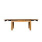 ANYA SOLID VICTORIAN ASH SIDE EXTENSION DINING TABLE 150-250CM WHEAT - MyChocolateWood