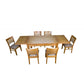 ANYA SOLID VICTORIAN ASH SIDE EXTENSION DINING TABLE 150-250CM WHEAT - MyChocolateWood