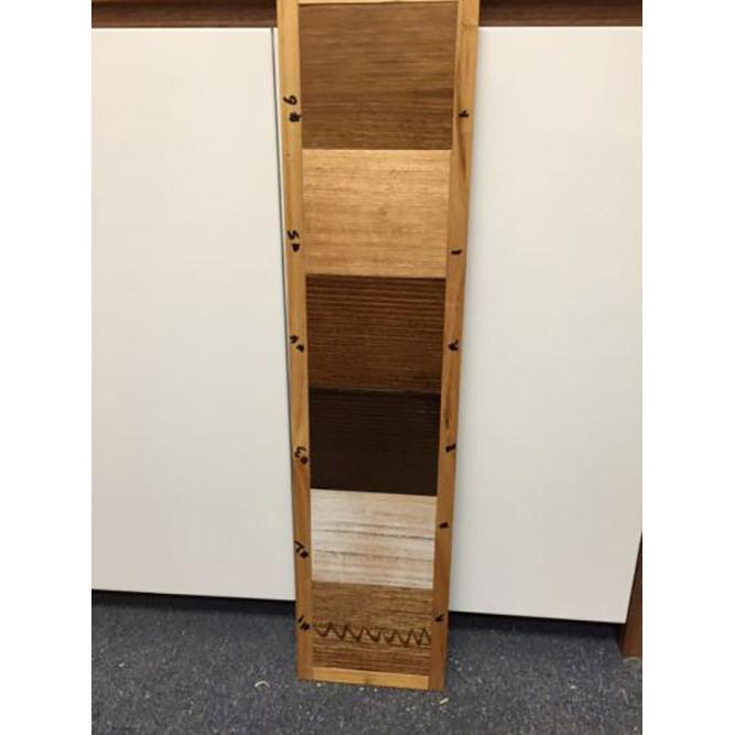 TOMSEN WALL HUNG MIRROR WITH SHELF/DRAWER TASSI OAK HARDWOOD TIMBER
