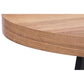 MAYZI ELM VENEER ROUND DINING TABLE NATURAL/BLACK LEGS - MyChocolateWood