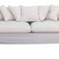 SALIS 3-SEATER SOFA FABRIC WITH 7 CUSHIONS IN STONE COLOUR
