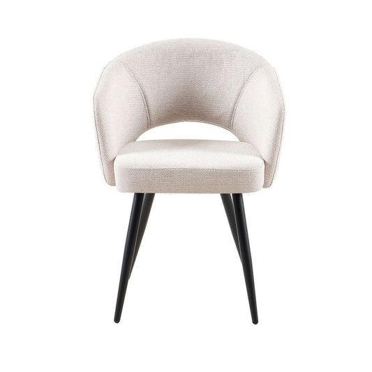 AIMAR FABRIC DINING CHAIR BEIGE COLOUR