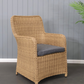 CAPELL 2400 9-PIECE OUTDOOR DINING SUITE WICKER ON ALUMINIUM FRAME TEAK LOOK CHARCOAL