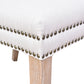 CALABRIA ANTIQUE WHITE FABRIC DINING CHAIR WITH WHITEWASH LEGS