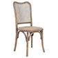DUMAS SOLID OAK & RATTAN ARCHED BACK DINING CHAIR NATURAL