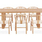 STROUD ELM VENEER TIMBER/MDF 9 PIECE DINING SET: 1 TABLE 240CM  & 8 STROUD DINING CHAIRS