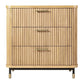PEMBROKE OAK TIMBER 3-DRAWER CHEST OF DRAWERS NATURAL