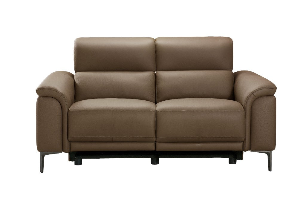 TARQUIN BROWN LEATHER 2-SEATER DUAL MOTOR ELECTRIC RECLINER SOFA W/POWERED HEADREST (Copy)