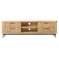 PEMBROKE OAK TIMBER 4-DRAWER TV UNIT ETU NATURAL 200CM