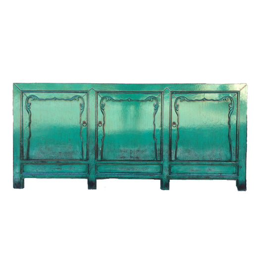 BIYU H15 CHINESE ANTIQUE RECYCLED  PINE TIMBER BUFFET/SIDEBOARD 3 DOORS 194CM