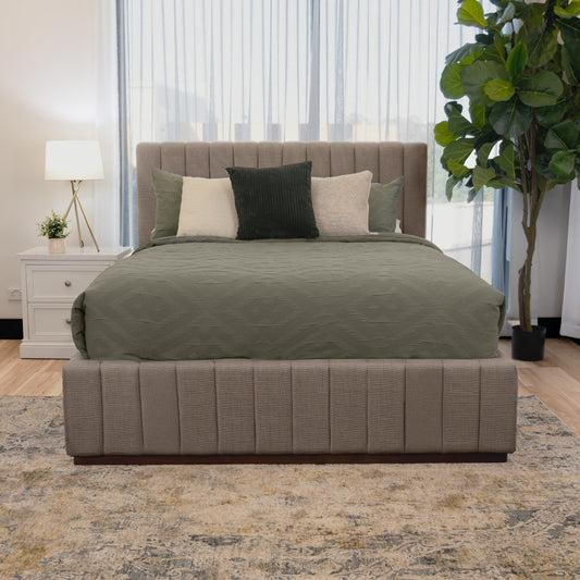 ZADIA GAS LIFT STORAGE QUEEN SIZE BED SMOKE