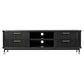 PEMBROKE OAK TIMBER 4-DRAWER TV UNIT ETU BLACK 200CM
