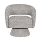 LESTER FABRIC ACCENT ARMCHAIR 360 DEGREE SWIVEL ALMOND