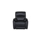 PERSI GENUINE LEATHER SINGLE RECLINER ARMCHAIR BLACK - MyChocolateWood