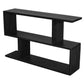 LUZU SOLID MANGO WOOD OPEN BOOKCASE/BOOKSHELF BLACK120X28X75.5 CM