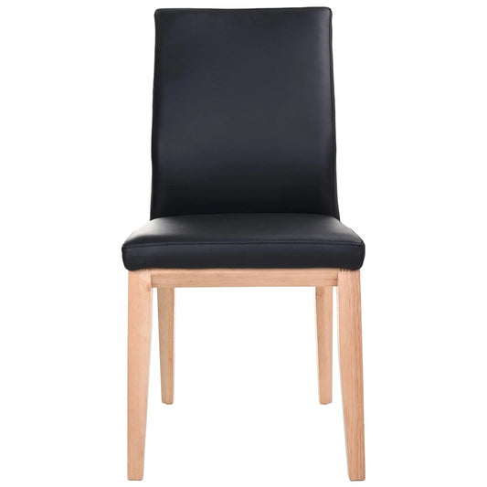 OAKLEY LEATHER DINING CHAIR BLACK