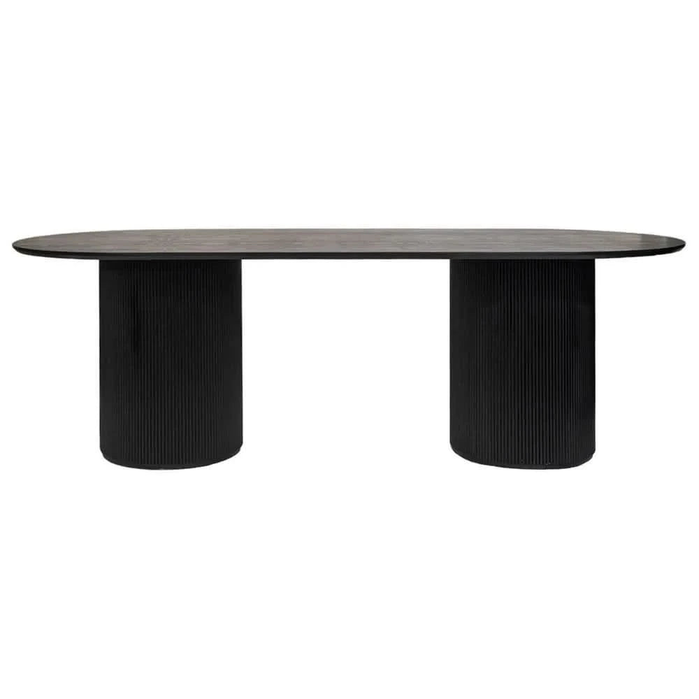 BELGRAVIA OVAL DINING TABLE 240CM SATIN BLACK