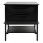 MORETTI 2-DRAWER BEDSIDE TABLE SATIN BLACK SMALL