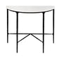 SOREN MARBLE DEMILUNE TABLE/ACCENT TABLE - BLACK FRAME 90CM