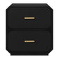 DELGARDO HAMPTON STYLE 2-DRAWER BEDSIDE TABLE BLACK