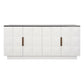 HAMPSHIRE BLACK MARBLE/ WHITE OAK 4-DOOR BUFFET/SIDEBOARD