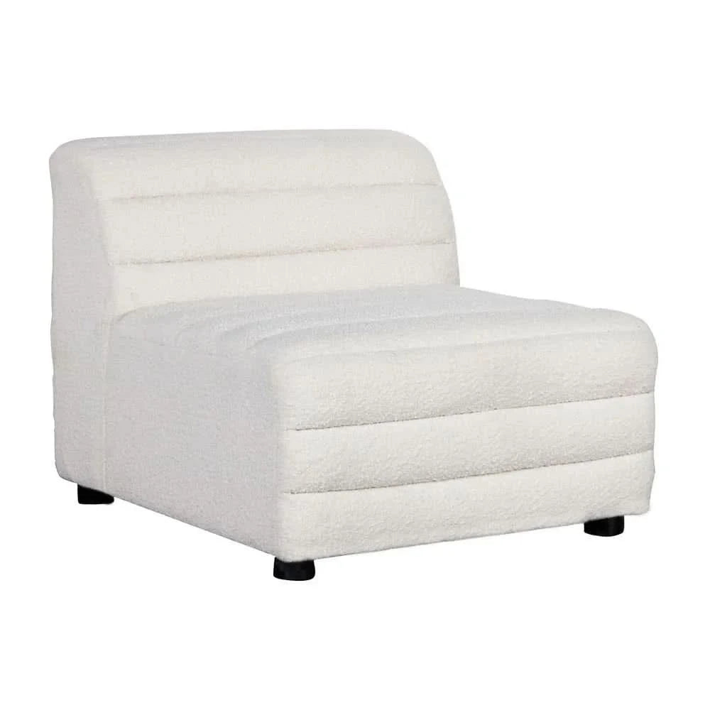 MEREDITH BOUCLE OCCASIONAL CHAIR LOUNGE CHAIR WHITE