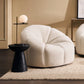 MADELEY CHENILLE SWIVEL OCCASIONAL CHAIR ARMCHAIR CREAM