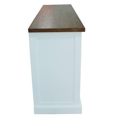 VILLIERS HAMPTON SOLID ACACIA TIMBER 2-DOOR 3-DRAWER BUFFET SIDEBOARD OAK/WHITE