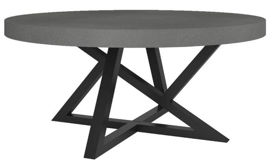 ANTHEA 2-TONE CONCRETE & ACACIA ROUND COFFEE TABLE