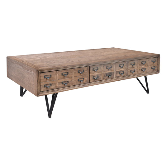 BOSWORTH OLD ELM PHARMACY COFFEE TABLE BLACK & NATURAL