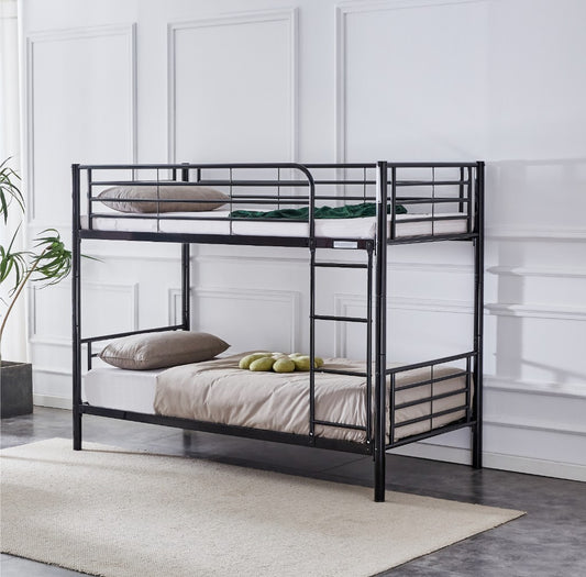 CURZON SINGLE OVER SINGLE BUNK BEDS BLACK