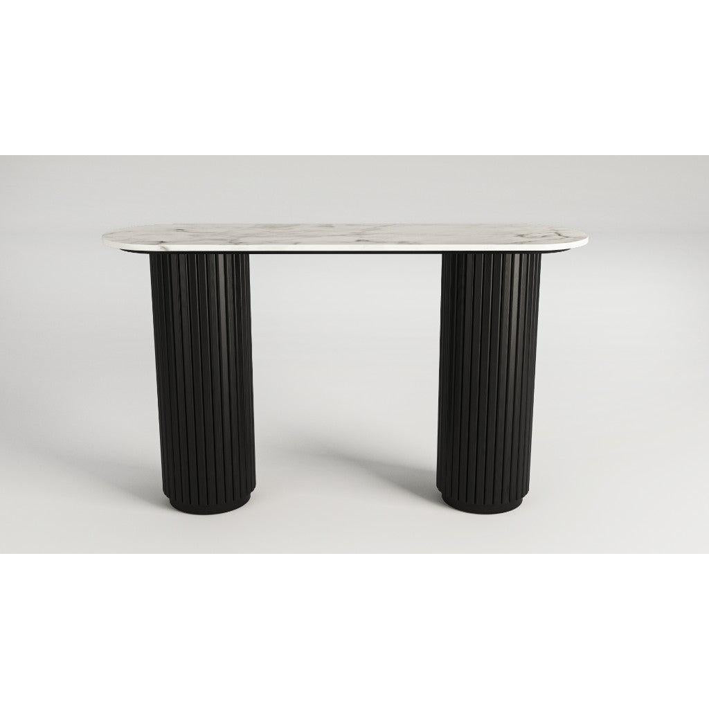 LUZON MARBLE CONSOLE TABLE/HALL TABLE BLACK/WHITE