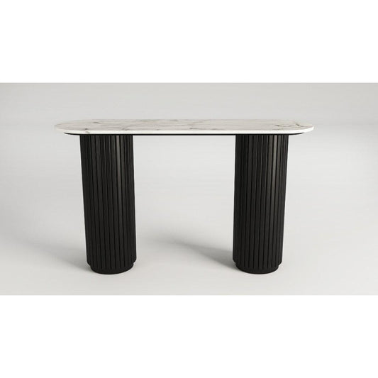 LUZON MARBLE CONSOLE TABLE/HALL TABLE BLACK/WHITE