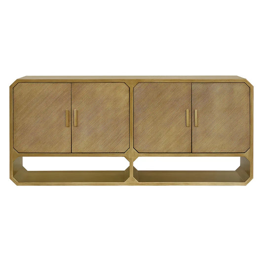 DELGARDO 4-DOOR BUFFET/SIDEBOARD BRUSHED ANTIQUE GOLD