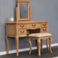FAIRFAX SOLID RUSTIC OAK DRESSING TABLE & MIRROR NATURAL